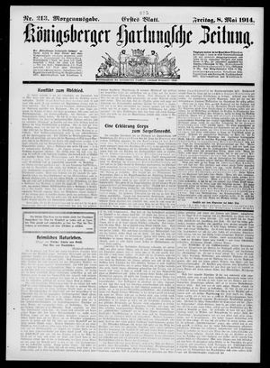 Königsberger Hartungsche Zeitung vom 08.05.1914