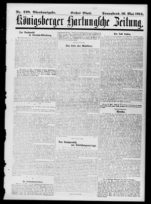 Königsberger Hartungsche Zeitung vom 16.05.1914