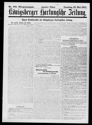 Königsberger Hartungsche Zeitung vom 19.05.1914