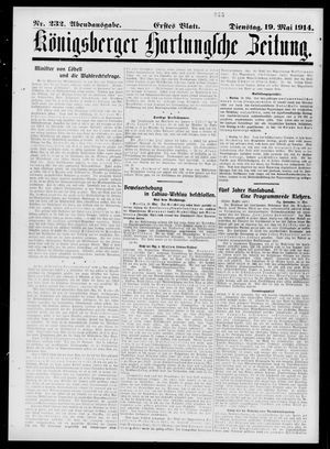 Königsberger Hartungsche Zeitung vom 19.05.1914
