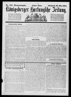 Königsberger Hartungsche Zeitung vom 20.05.1914