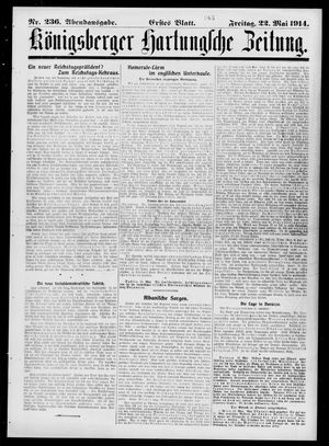 Königsberger Hartungsche Zeitung vom 22.05.1914