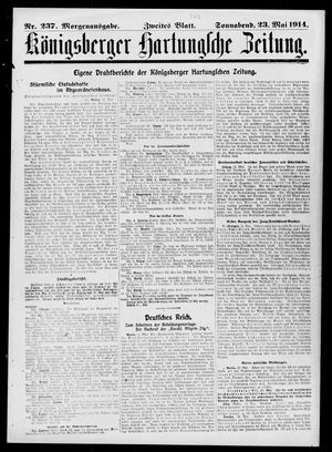 Königsberger Hartungsche Zeitung on May 23, 1914