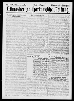 Königsberger Hartungsche Zeitung vom 25.05.1914