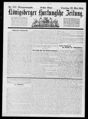Königsberger Hartungsche Zeitung vom 26.05.1914