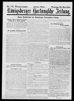 Königsberger Hartungsche Zeitung vom 26.05.1914