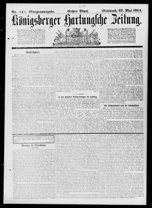 Königsberger Hartungsche Zeitung vom 27.05.1914