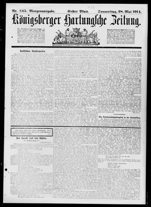Königsberger Hartungsche Zeitung on May 28, 1914