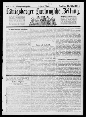 Königsberger Hartungsche Zeitung vom 29.05.1914