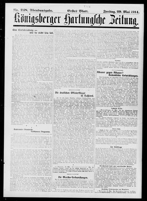 Königsberger Hartungsche Zeitung vom 29.05.1914