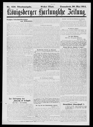 Königsberger Hartungsche Zeitung vom 30.05.1914