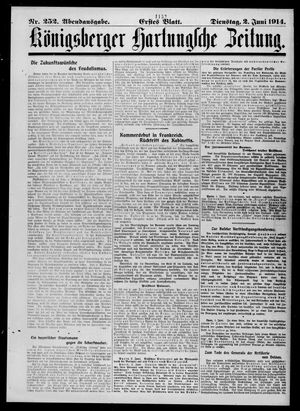Königsberger Hartungsche Zeitung vom 02.06.1914