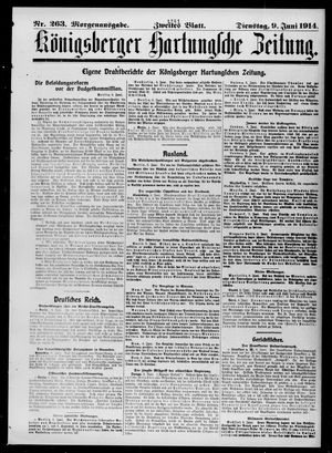 Königsberger Hartungsche Zeitung vom 09.06.1914