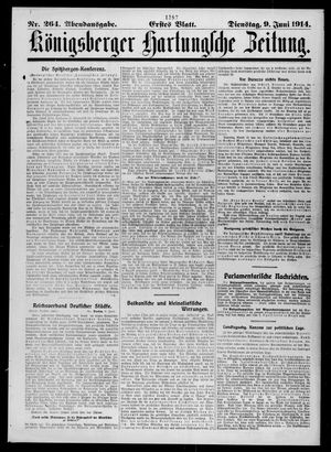 Königsberger Hartungsche Zeitung vom 09.06.1914