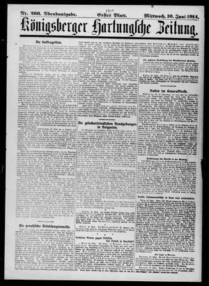Königsberger Hartungsche Zeitung vom 10.06.1914