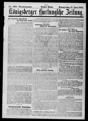Königsberger Hartungsche Zeitung vom 11.06.1914