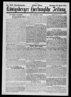 Königsberger Hartungsche Zeitung vom 12.06.1914