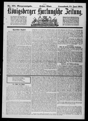Königsberger Hartungsche Zeitung vom 13.06.1914
