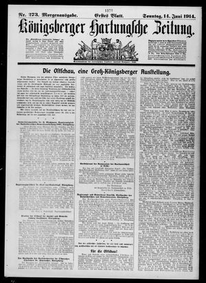 Königsberger Hartungsche Zeitung vom 14.06.1914