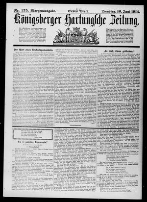 Königsberger Hartungsche Zeitung vom 16.06.1914
