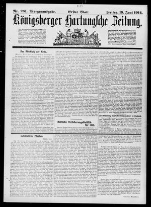 Königsberger Hartungsche Zeitung vom 19.06.1914