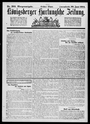 Königsberger Hartungsche Zeitung vom 20.06.1914