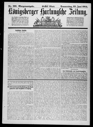 Königsberger Hartungsche Zeitung vom 25.06.1914