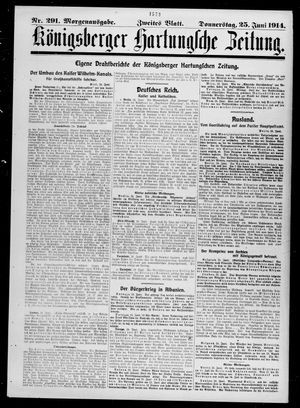 Königsberger Hartungsche Zeitung vom 25.06.1914