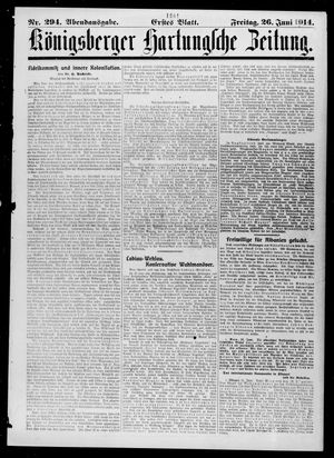 Königsberger Hartungsche Zeitung vom 26.06.1914