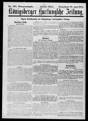 Königsberger Hartungsche Zeitung on Jun 27, 1914