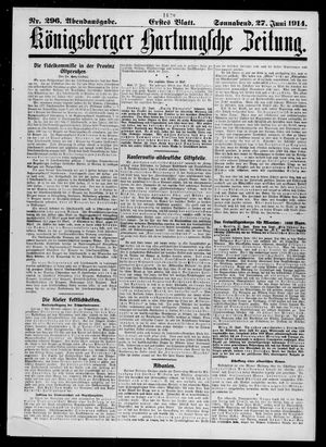 Königsberger Hartungsche Zeitung vom 27.06.1914