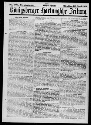 Königsberger Hartungsche Zeitung vom 30.06.1914