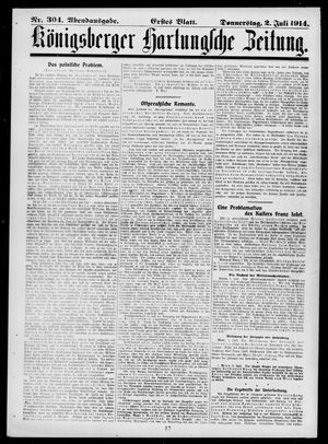 Königsberger Hartungsche Zeitung on Jul 2, 1914