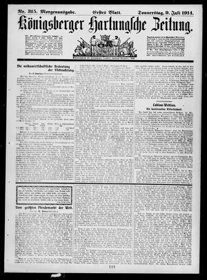 Königsberger Hartungsche Zeitung on Jul 9, 1914
