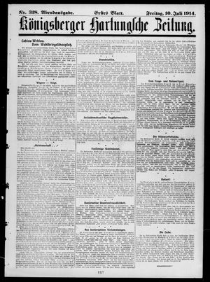 Königsberger Hartungsche Zeitung vom 10.07.1914