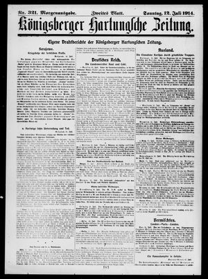 Königsberger Hartungsche Zeitung vom 12.07.1914