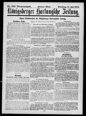 Königsberger Hartungsche Zeitung on Jul 14, 1914