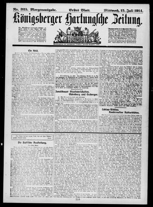 Königsberger Hartungsche Zeitung on Jul 15, 1914