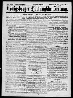 Königsberger Hartungsche Zeitung on Jul 15, 1914
