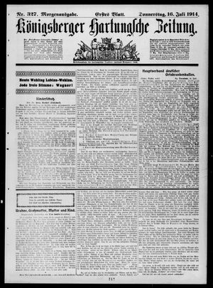 Königsberger Hartungsche Zeitung vom 16.07.1914