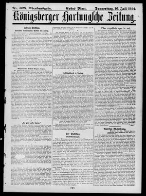 Königsberger Hartungsche Zeitung vom 16.07.1914