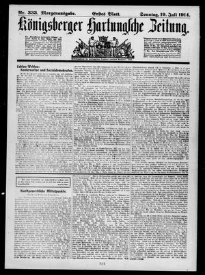 Königsberger Hartungsche Zeitung vom 19.07.1914