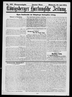 Königsberger Hartungsche Zeitung vom 22.07.1914