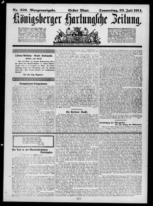 Königsberger Hartungsche Zeitung vom 23.07.1914