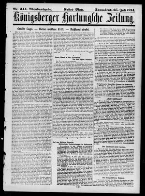 Königsberger Hartungsche Zeitung vom 25.07.1914