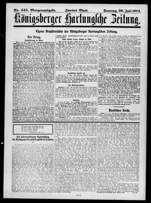 Königsberger Hartungsche Zeitung vom 26.07.1914