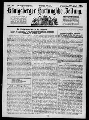 Königsberger Hartungsche Zeitung vom 28.07.1914