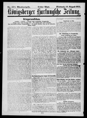Königsberger Hartungsche Zeitung vom 12.08.1914