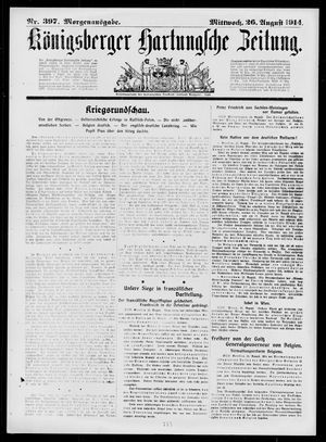 Königsberger Hartungsche Zeitung vom 26.08.1914