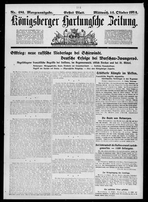 Königsberger Hartungsche Zeitung vom 14.10.1914